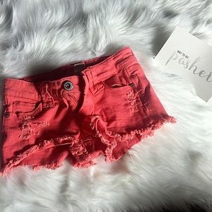 Coral Booty Shorts